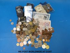 A collection of pre-decimal coinage, pre-Euro coinage,