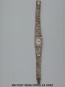 A hallmarked silver ladies cocktail watch