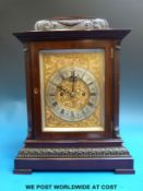 A Bavarian bracket style clock with two train double fusee movement,
