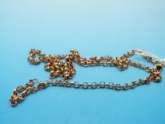 A 9ct gold belcher chain