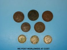 An 1844 Victorian half farthing,