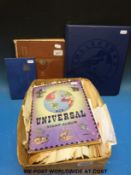 A box of loose GB stamps in packets and various albums