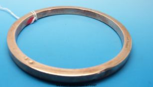 A 9ct rose gold Chester hallmarked flapper bangle (144g)