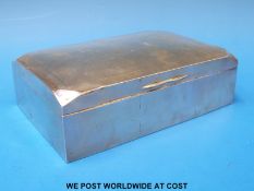 An Art Deco hallmarked silver cigarette box,