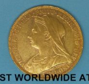A Victorian 1893 gold full sovereign