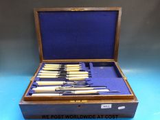 A plated canteen of cutlery stamped 'Encore' by Thomas Turner & Co.