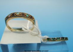 Two 9ct gold rings,