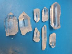 A collection of various crystals including a good example of a Dow crystal with 7 / 3 formation