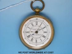 Dorey Lester & Co Kilburn London centre seconds chronograph key winding pocket watch,