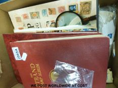 A collection of all-world stamps in albums, stockbooks and loose together with some Kensitas silks,