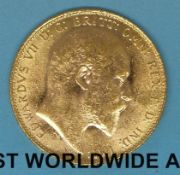 A 1907 Edward VII gold full sovereign