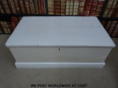 A 19thC painted pine trunk (H35, W92,