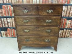 A late 19thC/ early 20thC chest of two over three drawers (H106 x W90 x D48cm)