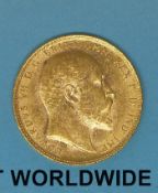 A 1902 Melbourne mint gold full sovereign VF/EF