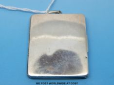 A hallmarked silver locket / photgraph frame with two portrait miniatures,