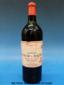 1955 Chateau Lynch Bages grand cru chasse bottle of red wine