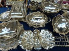 A large quantity of predominately Walker & Hall plated ware including double and single