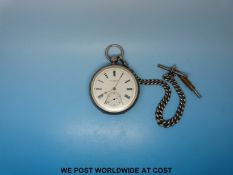 J W Benson, London gentleman's pocket watch in hallmarked silver case, London 1885,