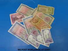 Ten Egyptian banknotes together with a Nigerian example (includes three consecutive examples)