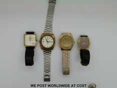 A collection of gentleman's vintage wristwatches to include Swiss Emporer, Caravelle, Rodania,