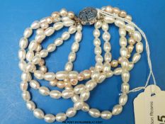 A five strand pearl bracelet