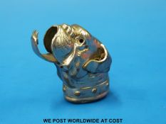 A silver plated dog vesta