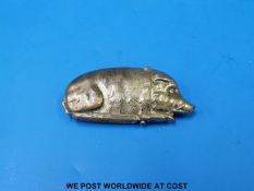 A plated vesta modelled as a boar/pig