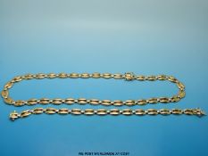 A 9ct gold necklace and a matching bracelet (22.