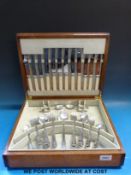 A silver plated canteen of cutlery by Lewis Rose & Co Sheffield (six place setting)