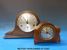 An Edwardian French mantel clock together with a 1930s Westminster chimes clock