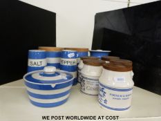 T G Green kitchen ware and Fortnum and Mason spice jars