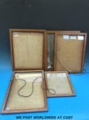 Two pairs and one single (five in total) satinwood photograph frames with line inlay details