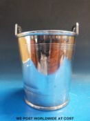 A silver plated Art Deco wine cooler engraved 