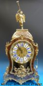 A large boulle mantel clock with anonymous striking movement,