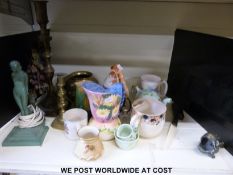 A Royal Worcester hand painted vase with floral decoration, shape number 991,