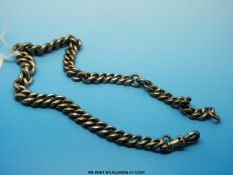 A hallmarked silver graduated Albert