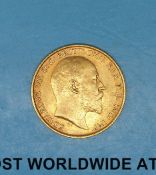 A 1907 gold half sovereign