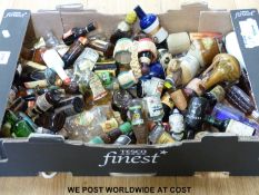 Approximately 80 alcohol miniatures to include port, whisky,