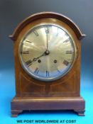 A mahogany cased mid 19thC bracket clock by W & H, striking on five gongs,