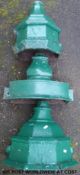 Three cast iron rainwater hoppers