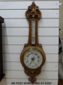 A mid 20thC aneroid barometer marked G Parkin, Newcastle upon Tyne,