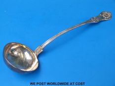 A Victorian Scottish hallmarked silver Kings pattern ladle, Glasgow 1843,