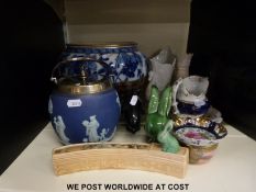 A quantity of china to include Poole, Belleek,