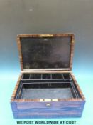 An Asprey coromandel wood jewellery or travelling box with fitted interior,