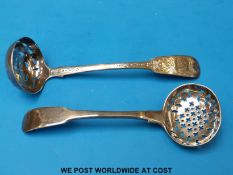 PLEASE NOTE NEW DESCRIPTION - ONLINE IMAGE CORRECT Two hallmarked silver sifter spoons