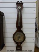 A Georgian mercury wheel barometer