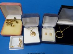 A 9ct gold pendant and chain,