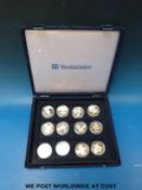 A cased set of 'Victoria Cross Winners' 38.61mm silver proof coins, each 28.