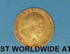 A 1904 gold half sovereign