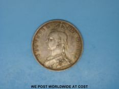 A VF Victorian half crown for 1887